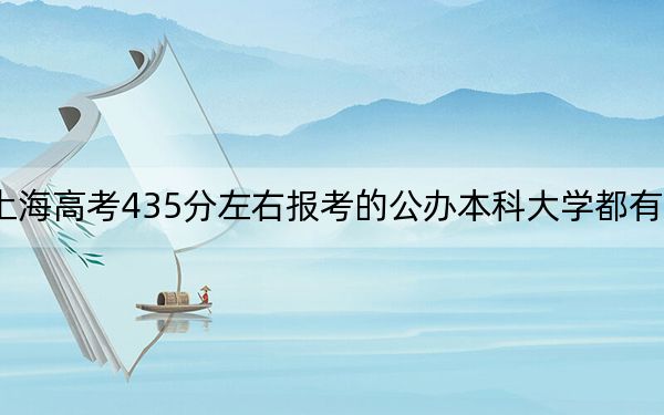 上海高考435分左右报考的公办本科大学都有哪些？（附带近三年高考大学录取名单）