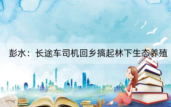 彭水：长途车司机回乡搞起林下生态养殖