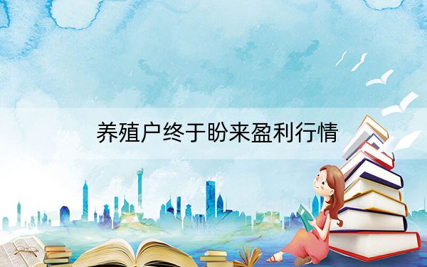 养殖户终于盼来盈利行情