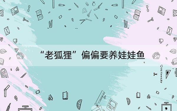 “老狐狸”偏偏要养娃娃鱼