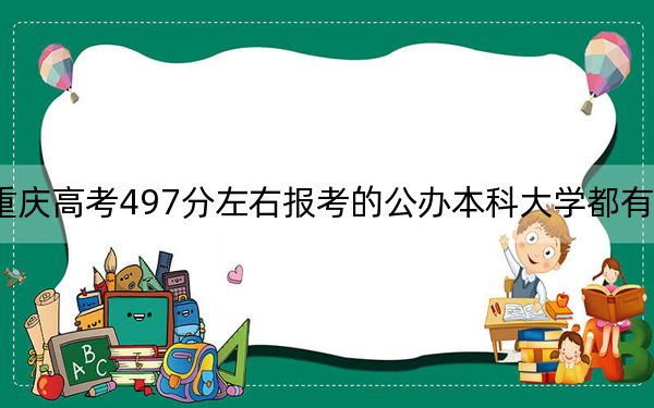 重庆高考497分左右报考的公办本科大学都有哪些？