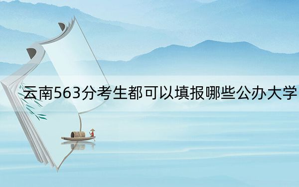 云南563分考生都可以填报哪些公办大学？（供2025届高三考生参考）
