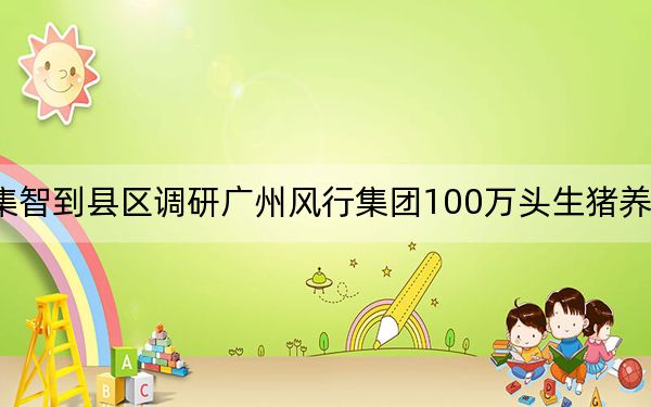 张集智到县区调研广州风行集团100万头生猪养殖项目