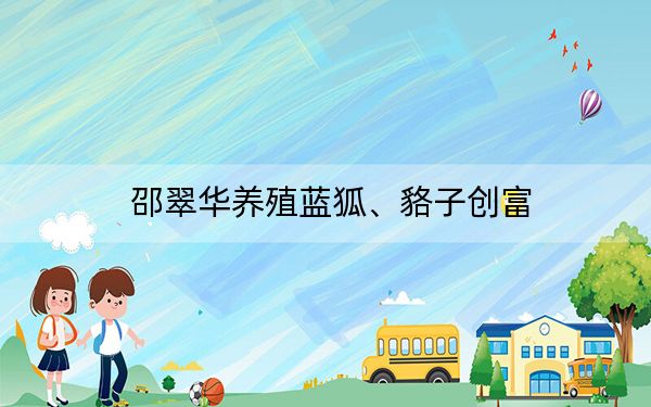 邵翠华养殖蓝狐、貉子创富