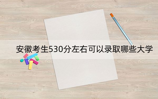 安徽考生530分左右可以录取哪些大学？