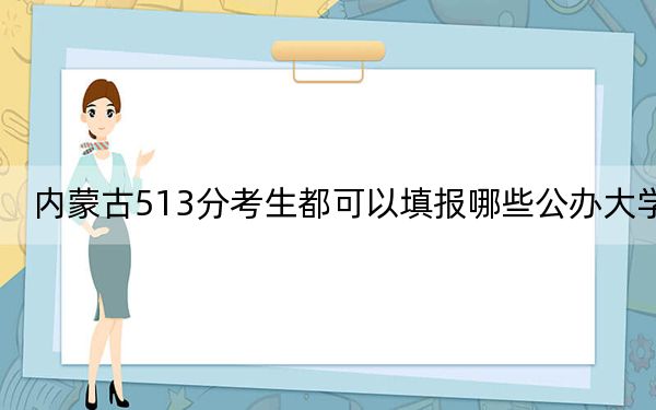 内蒙古513分考生都可以填报哪些公办大学？（附带2022-2024年513录取名单）