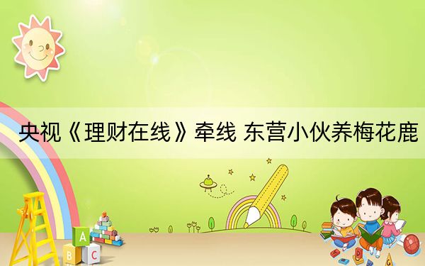 央视《理财在线》牵线 东营小伙养梅花鹿