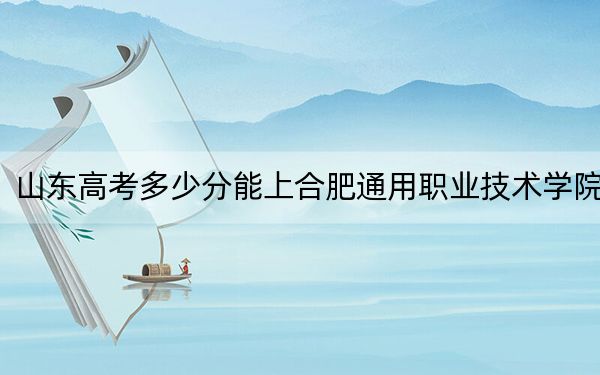 山东高考多少分能上合肥通用职业技术学院?2024年最低分数线416分