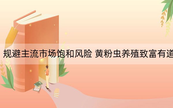 规避主流市场饱和风险 黄粉虫养殖致富有道