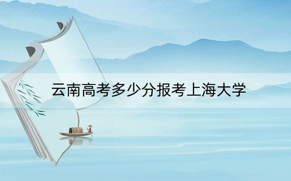 云南高考多少分报考上海大学？附2022-2024年最低录取分数线
