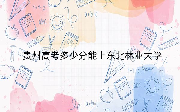 贵州高考多少分能上东北林业大学？附2022-2024年最低录取分数线