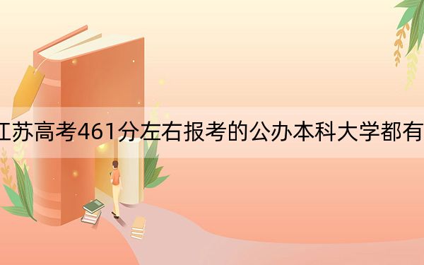 江苏高考461分左右报考的公办本科大学都有哪些?(供2025年考生参考)