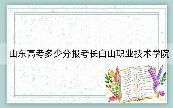 山东高考多少分报考长白山职业技术学院？2024年综合最低分406分