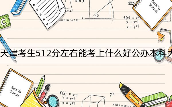 天津考生512分左右能考上什么好公办本科大学？