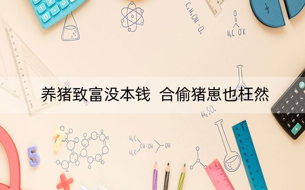 养猪致富没本钱  合偷猪崽也枉然
