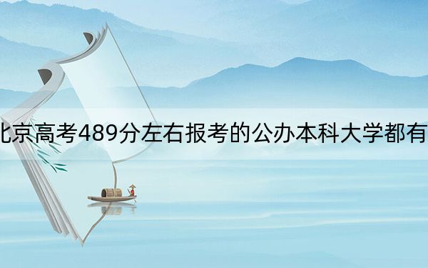 北京高考489分左右报考的公办本科大学都有哪些？