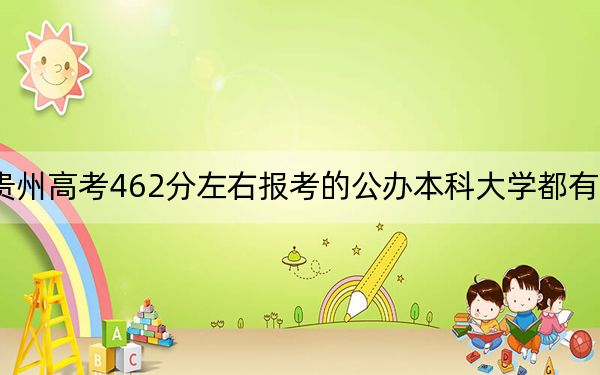 贵州高考462分左右报考的公办本科大学都有哪些？ 2025年高考可以填报32所大学