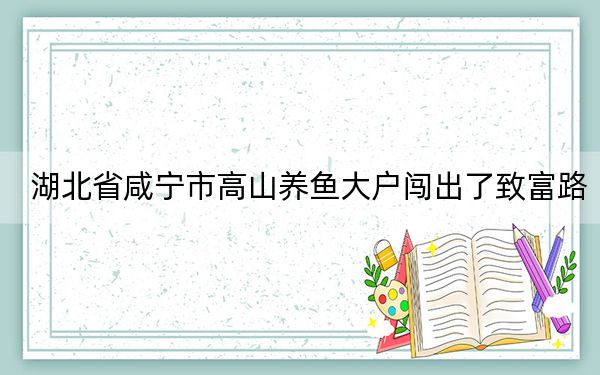 湖北省咸宁市高山养鱼大户闯出了致富路