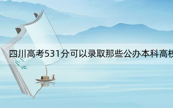 四川高考531分可以录取那些公办本科高校？（附带2022-2024年531录取名单）
