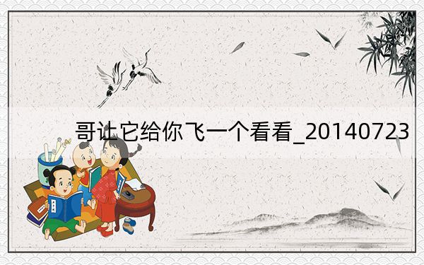 哥让它给你飞一个看看_20140723