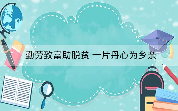 勤劳致富助脱贫 一片丹心为乡亲