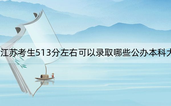 江苏考生513分左右可以录取哪些公办本科大学？ 2024年一共70所大学录取