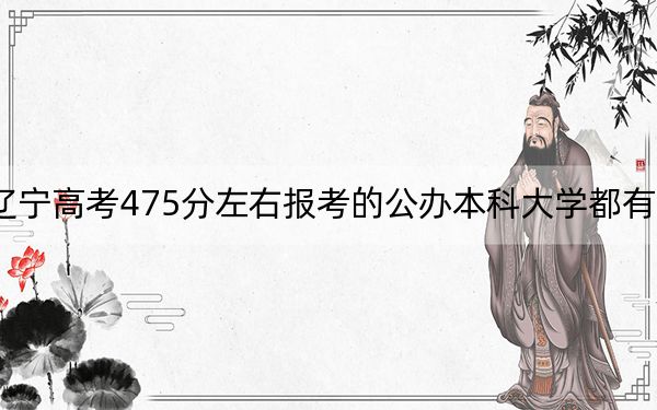 辽宁高考475分左右报考的公办本科大学都有哪些？（供2025届高三考生参考）
