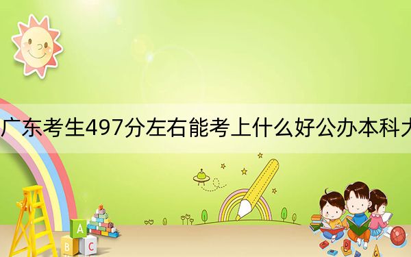 广东考生497分左右能考上什么好公办本科大学？