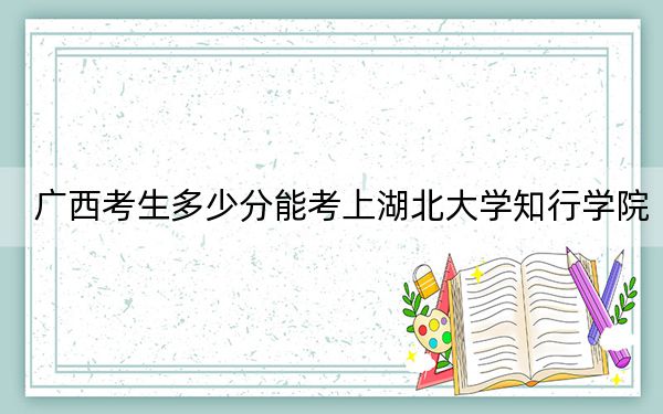 广西考生多少分能考上湖北大学知行学院？附带近三年最低录取分数线