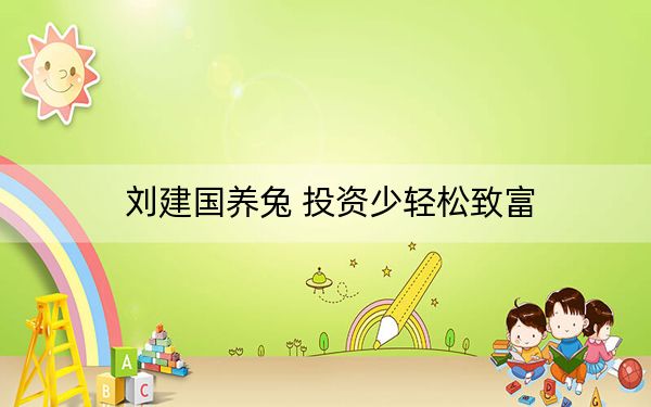 刘建国养兔 投资少轻松致富