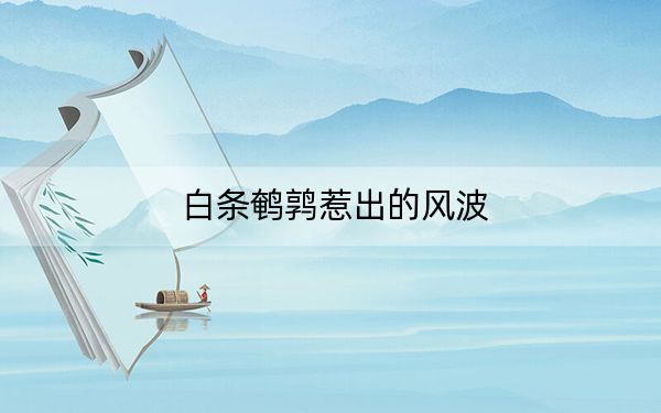 白条鹌鹑惹出的风波