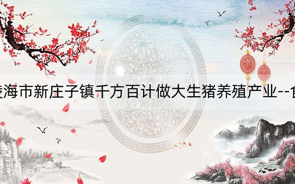 凌海市新庄子镇千方百计做大生猪养殖产业--食品