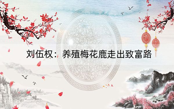刘伍权：养殖梅花鹿走出致富路