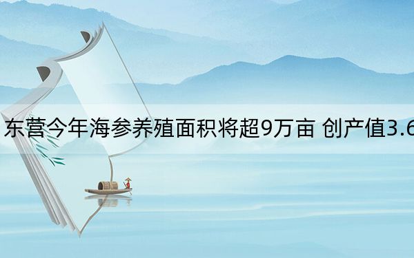 东营今年海参养殖面积将超9万亩 创产值3.6亿