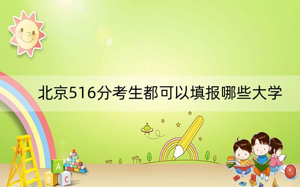 北京516分考生都可以填报哪些大学?