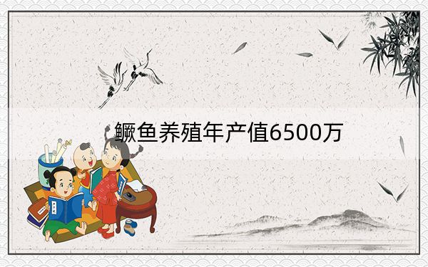 鳜鱼养殖年产值6500万