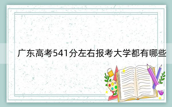 广东高考541分左右报考大学都有哪些?(附带近三年高考大学录取名单)