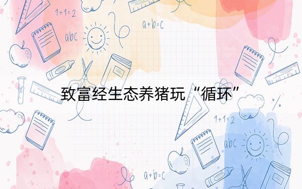 致富经生态养猪玩“循环”