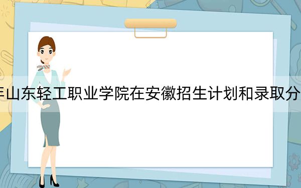 2024年山东轻工职业学院在安徽招生计划和录取分数线是多少？安徽考生2025年参考